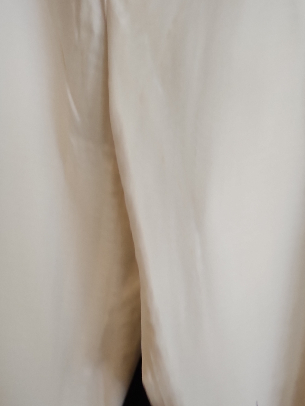 Cream Wide-Leg Pants